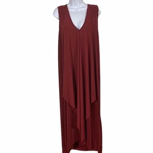 Ashley Stewart Maxi Dress Maroon Sz 18/20 NWT